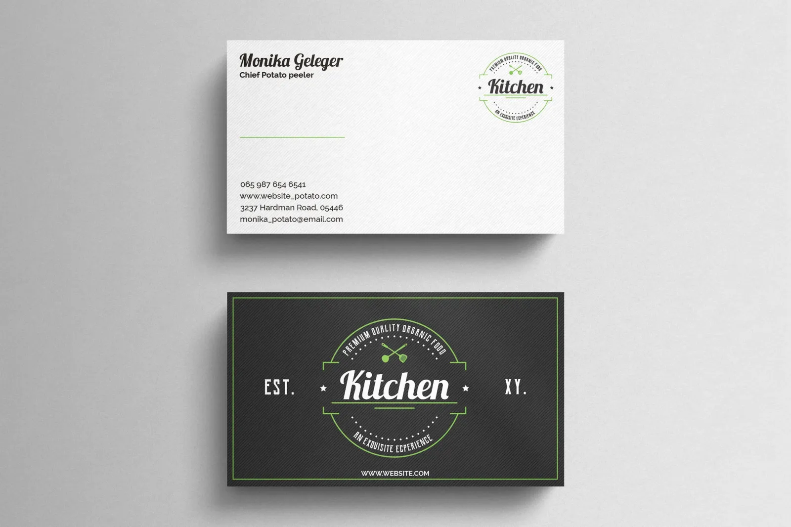 Mẫu nam card cho nhà hàng - 01