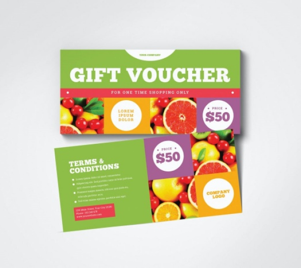 Công ty In Trường Thái Mẫu Phiếu Quà Tặng - Gift Voucher Ngành Nông Sản - 01