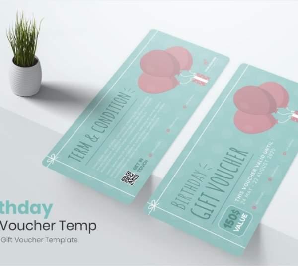 Mẫu Phiếu Quà Tặng - Gift Voucher Sinh Nhật