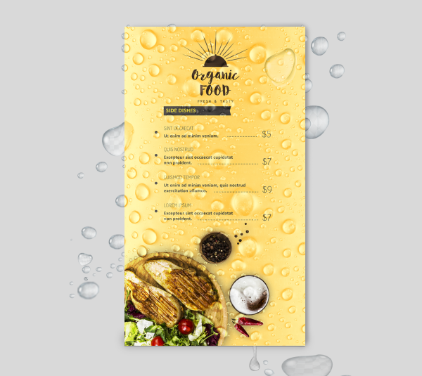 Menu Giấy Nhựa
